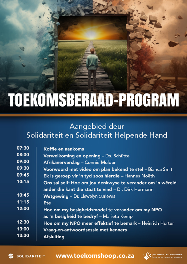 TOEKOMSBERAAD PROGRAM A4_8 Julie TOEKOMSBERAAD PROGRAM A4_8 Julie